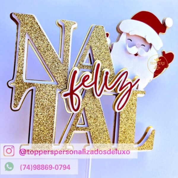 Topos de Bolo - Coletiva Natal 2023 (Toppers de Luxo) - Imagem 13