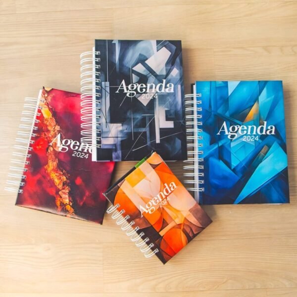 Combo Agendas Datadas 2024 | A5 + Capas | 30 miolos Col. Topázio (Amarantto) - Imagem 13
