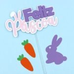 Feliz Páscoa - Topo de Bolo