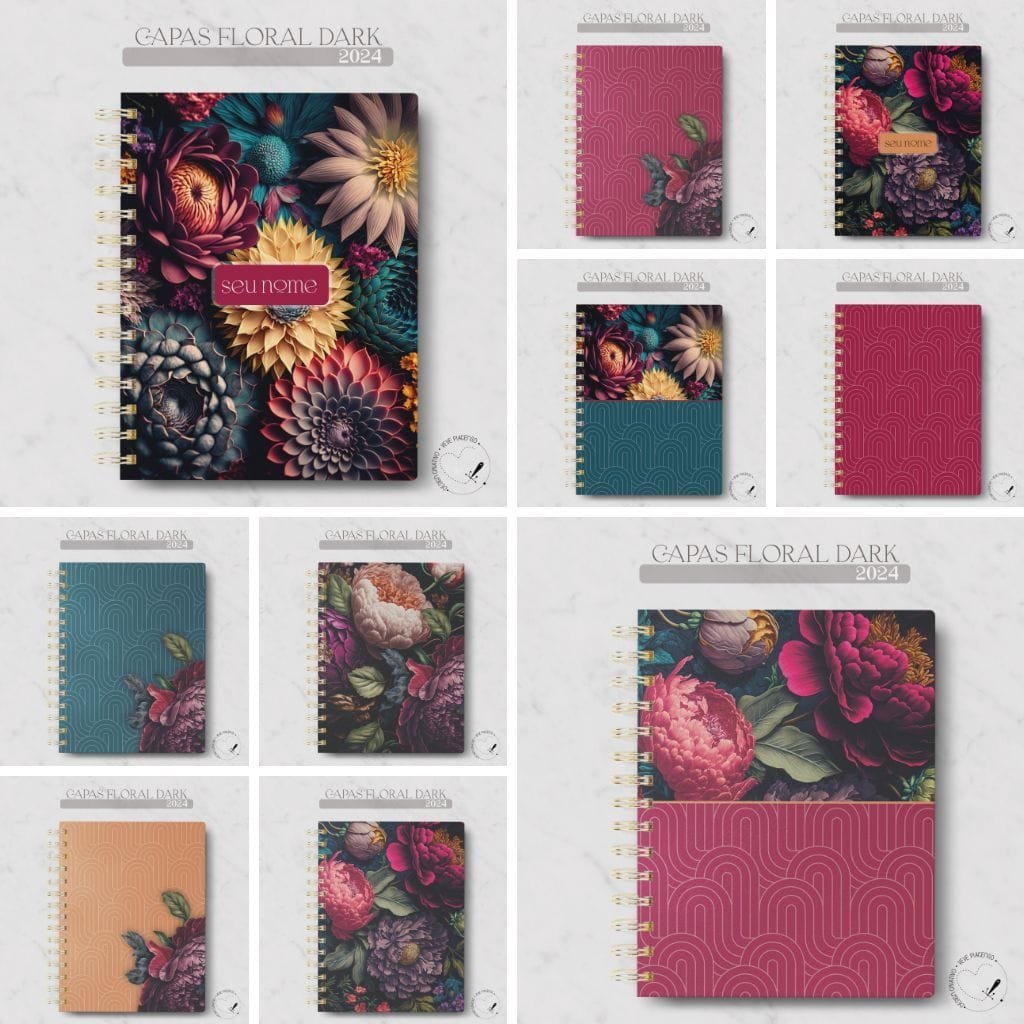 Veve-Piacenso-capas-floral-dark.jpg Combo Capas Floral Dark - Imagem 1