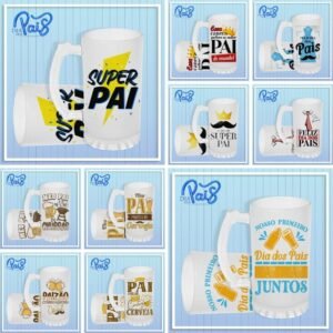 Artes e Vetores para Caneca Chopp Dia dos Pais | Kit 4/22