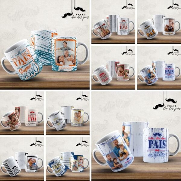 Artes para Canecas Personalizadas Dia dos Pais | Kit 1/2023 - Imagem 1