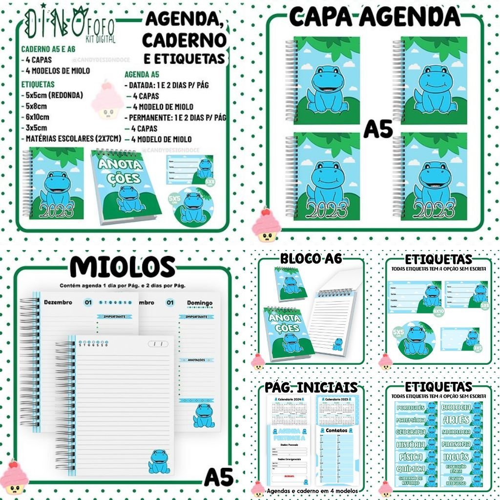 Volta-as-Aulas-Candy-Design-2.jpg Kits Escolares - Dino | Unicórnio 2023 - Imagem 2