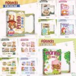 Combo Escolar Agendas | Miolo Neutro | Etiquetas