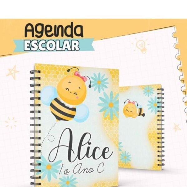 Combo Escolar Agendas | Miolo Neutro | Etiquetas - Imagem 3