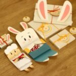 Kit Caixas-Envelope para Caderno de Atividades e Chocolate | Páscoa Coelho e Cordeiro