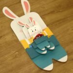 Kit Caixas-Envelope para Caderno de Atividades e Chocolate | Páscoa Coelho e Cordeiro - Imagem 5