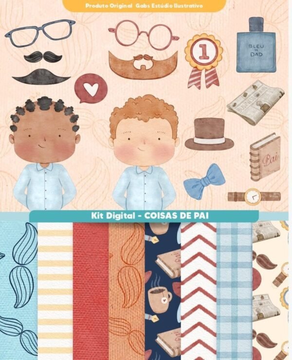 Coisas de Pai + Meu pai, meu amigo (Frases INGLÊS) - Kit Digital - Imagem 1