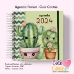 Agenda Pocket ( 4 capas/1miolo) - Cactus Cute 1DPP - Imagem 4