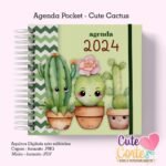 Agenda Pocket ( 4 capas/1miolo) - Cactus Cute 1DPP - Imagem 2