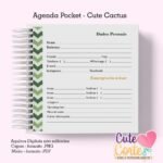 Agenda Pocket ( 4 capas/1miolo) - Cactus Cute 1DPP - Imagem 8