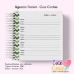 Agenda Pocket ( 4 capas/1miolo) - Cactus Cute 1DPP - Imagem 10