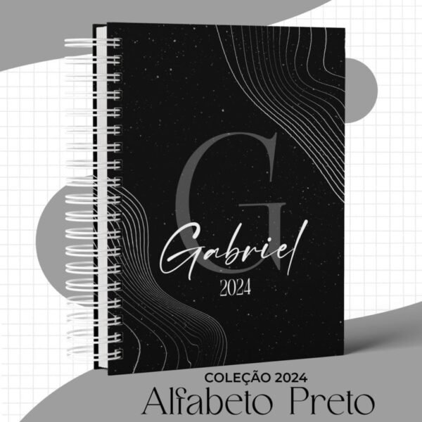 Capas Alfabeto Preto - A5 Vertical | A6 Horizontal - Coleção 2024 (MS) - Imagem 1