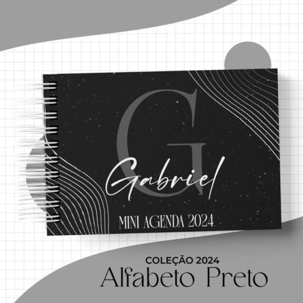 Capas Alfabeto Preto - A5 Vertical | A6 Horizontal - Coleção 2024 (MS) - Imagem 2