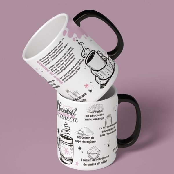 3 Estampas Canecas - Receita de Chocolate Quente - Imagem 2