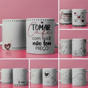 Kit Artes Canecas Minimalista - Namorados 2023