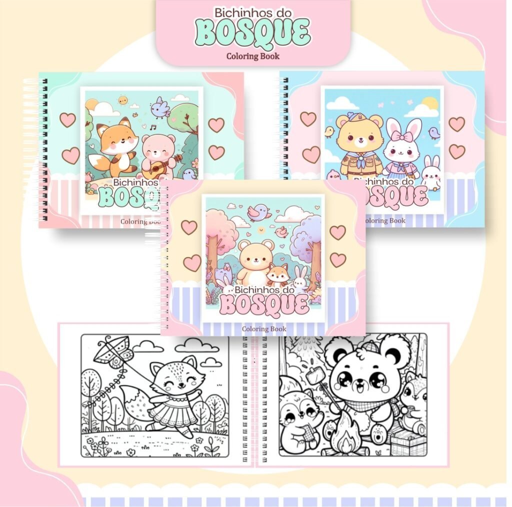 aacb19c012114276a1f6090d98474cea-scaled COLORINDO NO BOSQUE- Livro de Colorir (Pamella Vieira) - Imagem 1