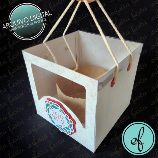 Caixa Sacola Panetone 18x18x18 - 500g - Imagem 1