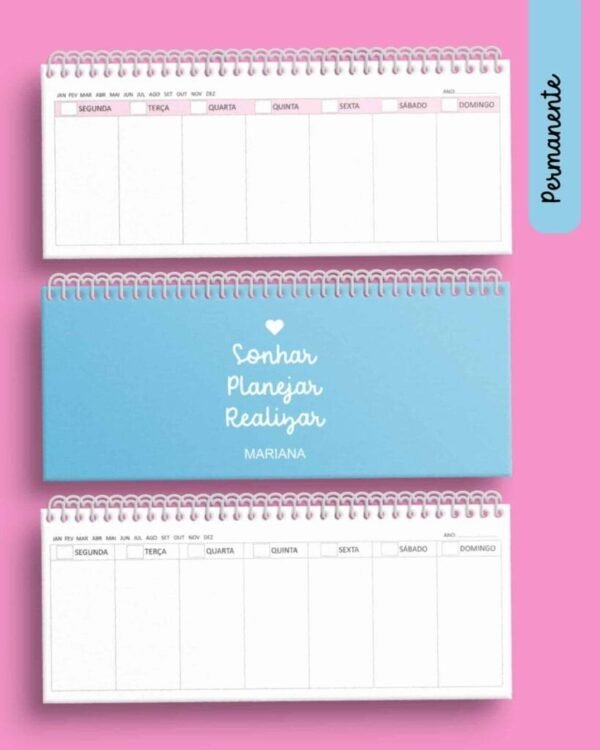 Combo 8 arquivos Desk Planner Semanal Permanente e Datado 2024 - Imagem 5