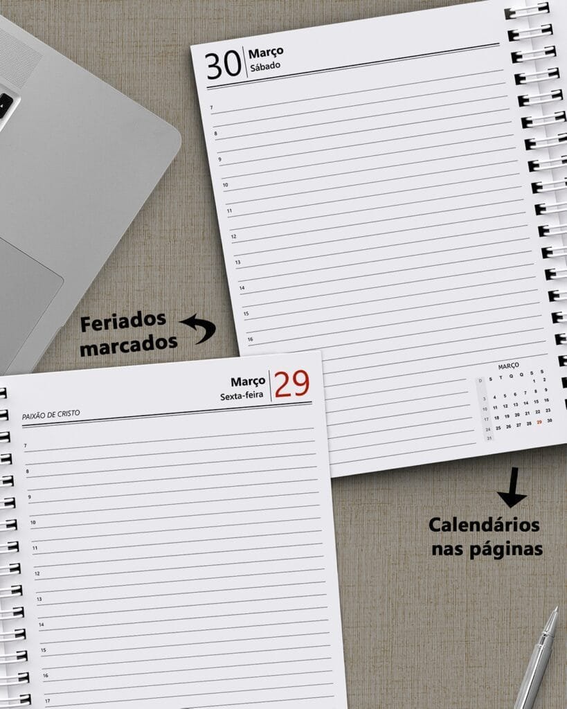 Miolo Agenda Executiva 2024 tamanho 20 x 27,5 cm (A4) 1DPP - Imagem 4