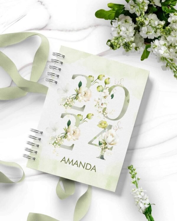 Agenda 2024 1 DPP - Floral Rosas Brancas (Bicho Papel) - Imagem 2