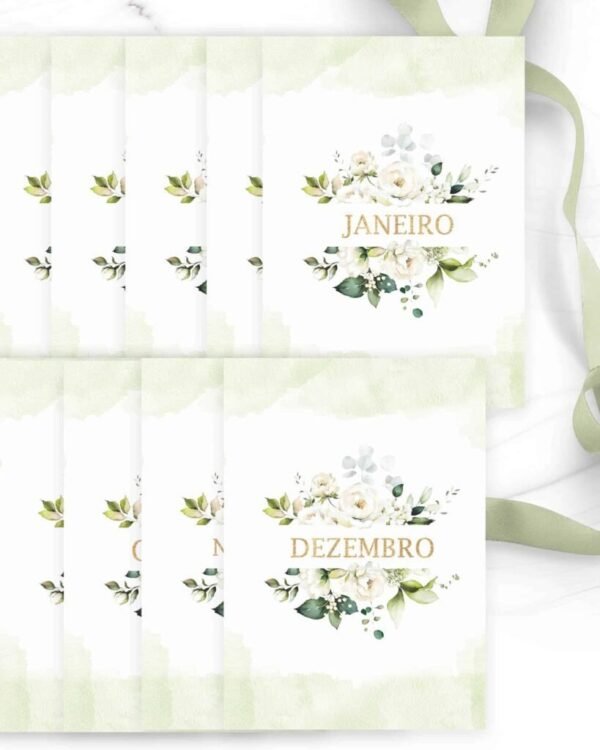 Agenda 2DPP PERMANENTE - Floral Rosas Brancas (Bicho Papel) - Imagem 4