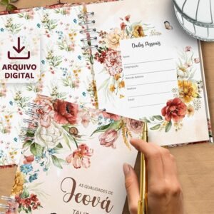 Caderno As Qualidades de Jeová Floral