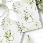 Capas Alfabeto A a Z e Miolo Pautado Coleção Rosas Brancas