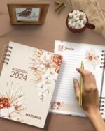 Agenda 2024 1 DPP - Coleção Floral Boho (Bicho Papel)