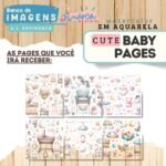 Kit Digital - ClipArts Cute Baby Pages (Pandoca) - Imagem 3