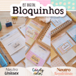 Combo Bloquinhos | Coleção Completa  - Candy, Neutro Unissex e Feminina