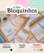 Combo Bloquinhos | Coleção Completa  - Candy, Neutro Unissex e Feminina
