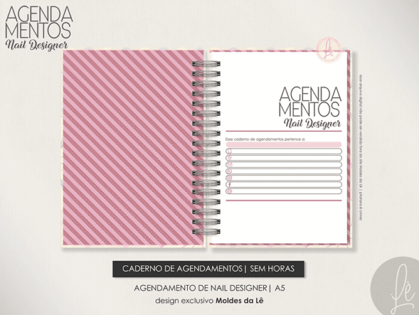 Miolo Agendamento Nail Designer Datado 2024 | Sem Horas - Imagem 5