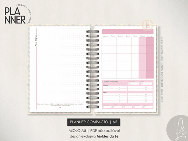 Planner Compacto - A5 | DATADO 2024 - Imagem 4