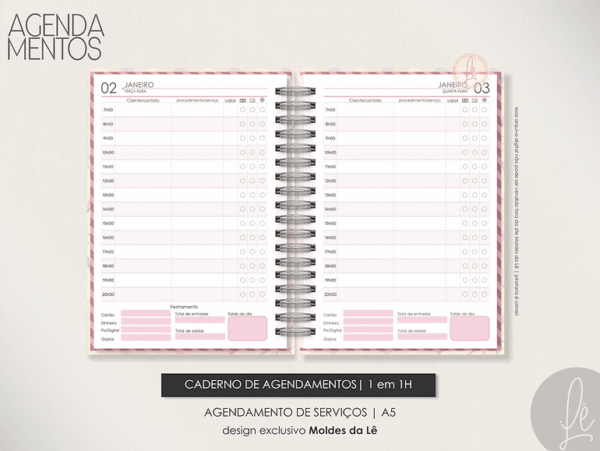 Miolo Agendamento de SERVIÇOS Datado 2024 | 30 em 30min - Imagem 3
