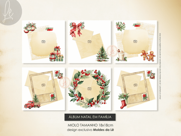 Álbum Natal em Família (Moldes da Lê) - Imagem 6