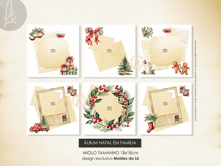 c1ab6b_825103d3a52549c7b73ac540e596bedamv2 Álbum Natal em Família (Moldes da Lê) - Imagem 6