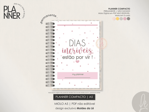 Planner Compacto - A5 | PERMANENTE - Imagem 1