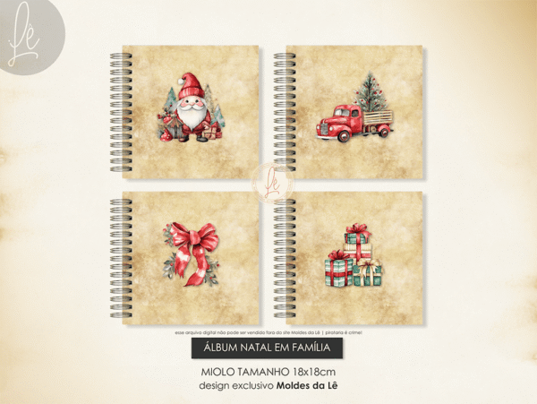 Álbum Natal em Família (Moldes da Lê) - Imagem 3