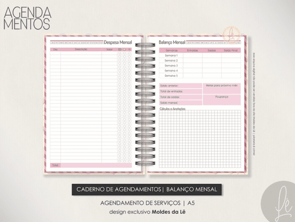 Miolo Agendamento Nail Designer Datado 2024 | Sem Horas - Imagem 2