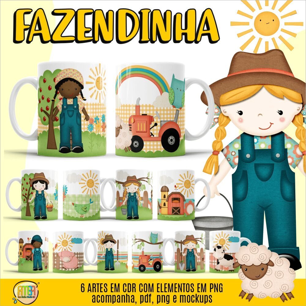 capa-2-3 Estampas Fazendinha Canecas - Imagem 1