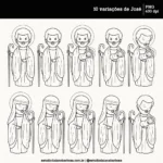 Kit Digital Natal de Jesus – Para colorir – Cliparts em aquarela - Imagem 5