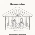 Kit Digital Natal de Jesus – Para colorir – Cliparts em aquarela - Imagem 2