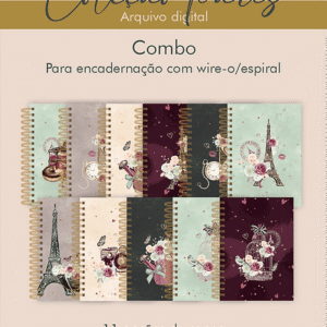Coleção Paris Combo - Agenda | Planner | Caderno | Capas (Perfeito Miolo)