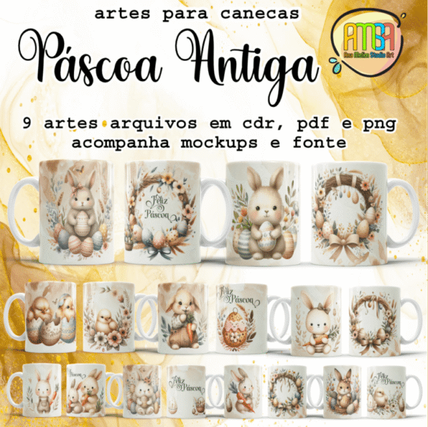 Páscoa Antiga - Estampas Canecas - Imagem 1