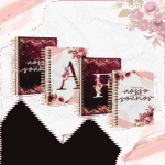 Capas Alfabeto Floral Bordô