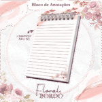 Capas Alfabeto Floral Bordô - Imagem 10