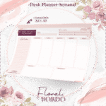 Capas Alfabeto Floral Bordô - Imagem 11