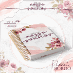 Capas Alfabeto Floral Bordô - Imagem 2