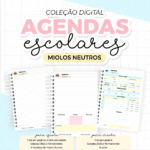 Coleção Digital Agendas Escolares Neutras (Letterinhas)